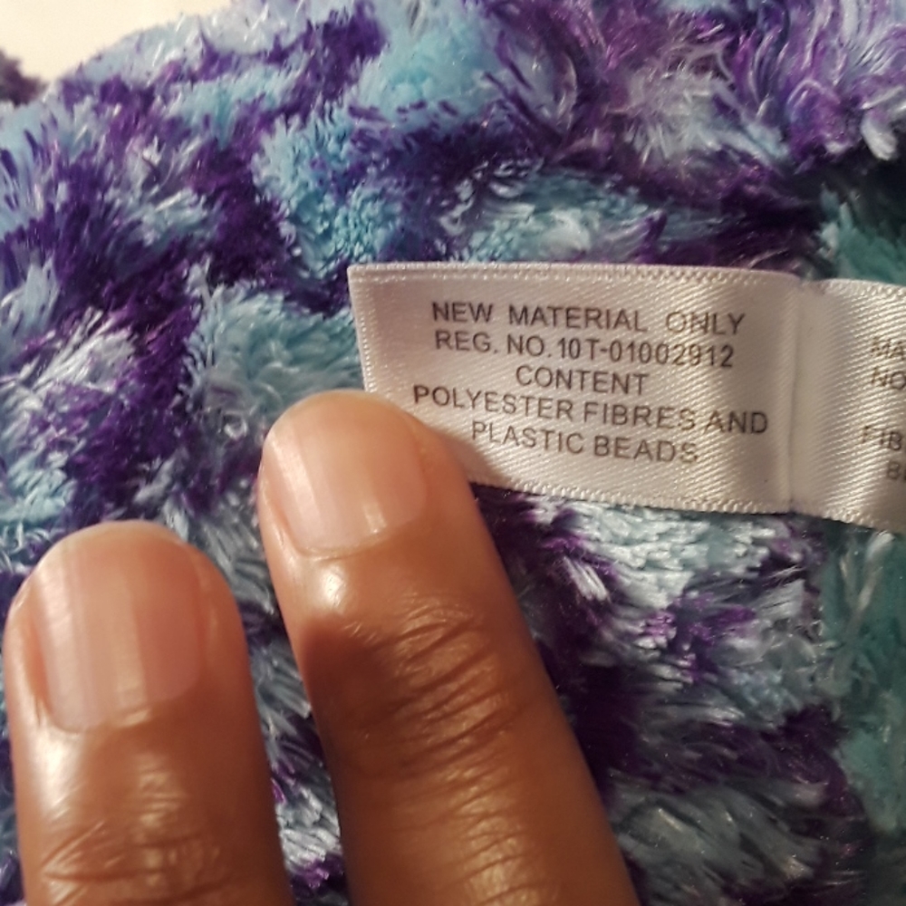 •Ty Beanie Boo Oscar the purple wise owl with shimmery Big eyes and toes 10.5in - Picture 5 of 11